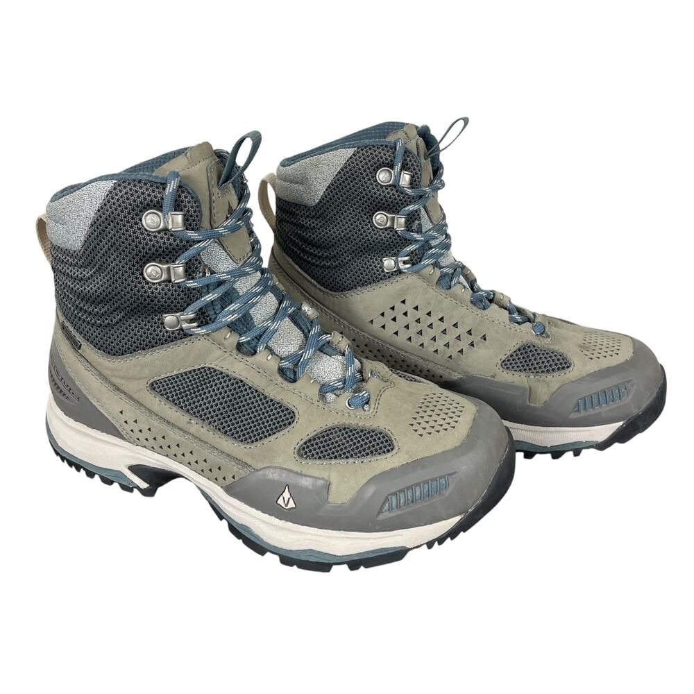 Vasque Breeze AT Mid GTX GoreTex Backpacking Boot Gargoy/Dark Slate Women’s 8 M